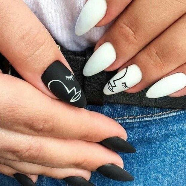 Moda Unhas com rostos