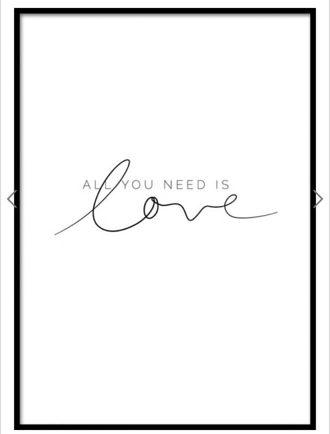 Producto Quadro “All you need is love”