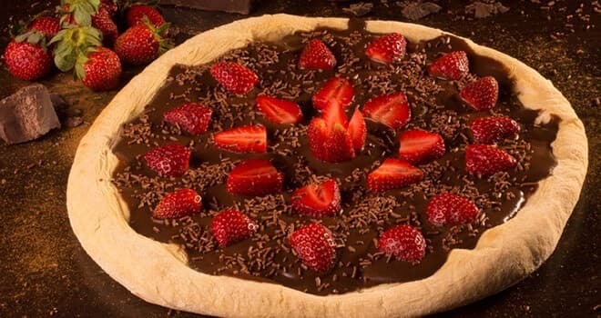 Moda Pizza de Nutella e morangos 