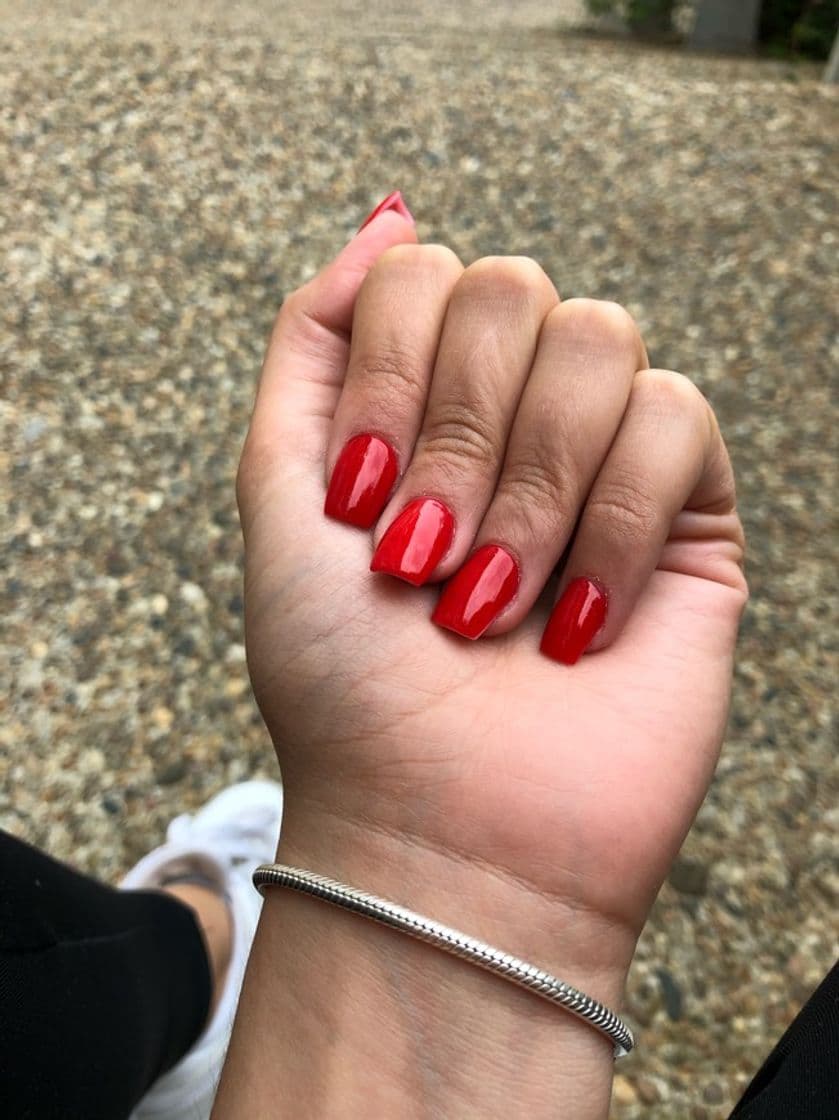 Moda Unhas de imersão em pó - vermelho 