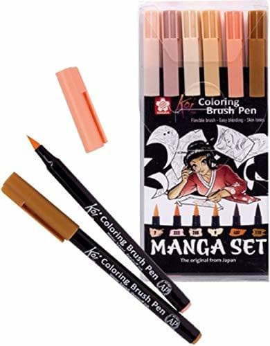 Product Sakura Koi Coloring Brush Pen Skin Tones 6 Pack