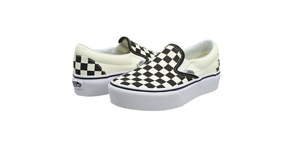 Fashion Vans Classic Slip-on Platform, Zapatillas sin Cordones para Mujer, Negro