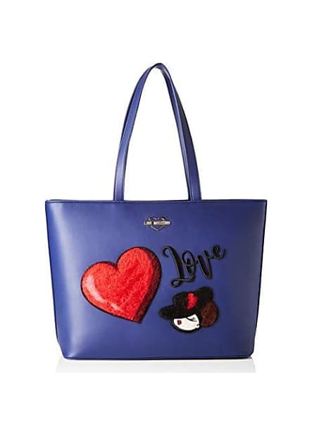 Fashion Love Moschino Borsa PU Ed Eco Shearling, Bolso tipo tote para Mujer,