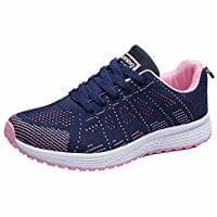 Fashion GAXmi Zapatillas Deportivas Mujer Zapatos de Malla Transpirables y Ligeros con Cordones