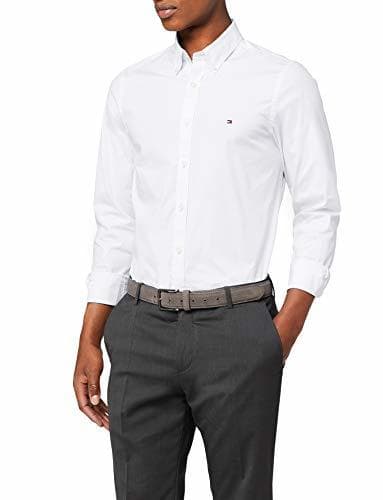 Fashion Tommy Hilfiger Core Stretch Slim Poplin Shirt Camisa, Blanco