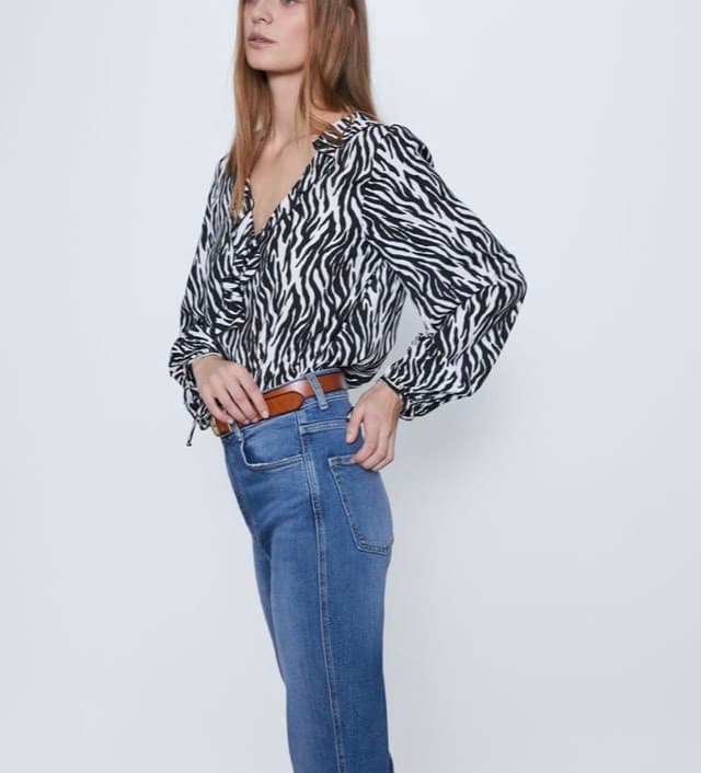 Producto blusa com estampado zebra