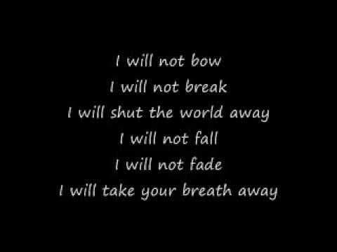 Canción I Will Not Bow