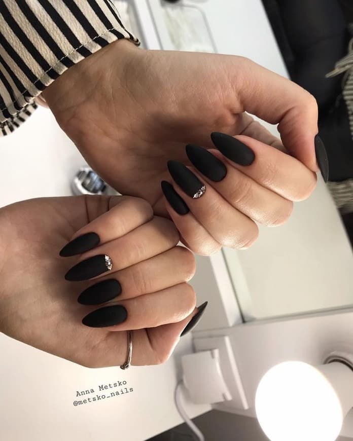 Moda Black Matte Nails 