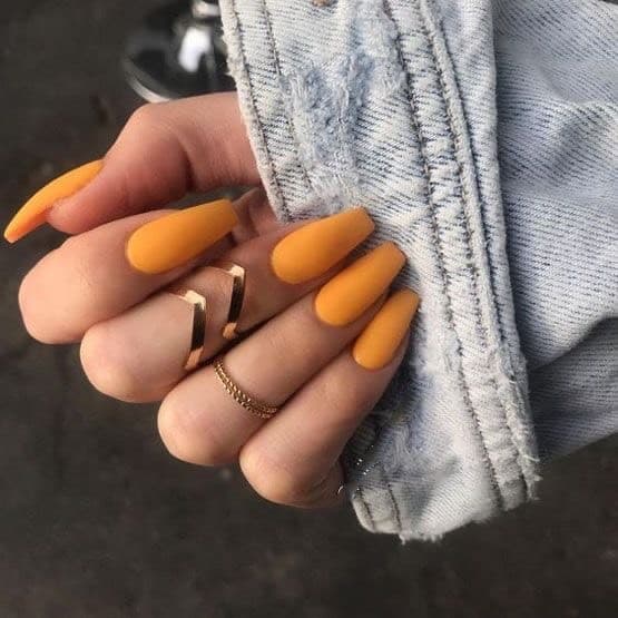 Moda Yellow Matte Nails