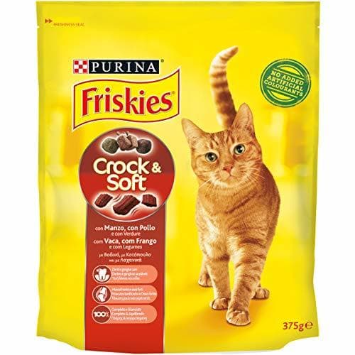 Producto Friskies Crock & Soft - Pienso para Gatos con Carne de Res