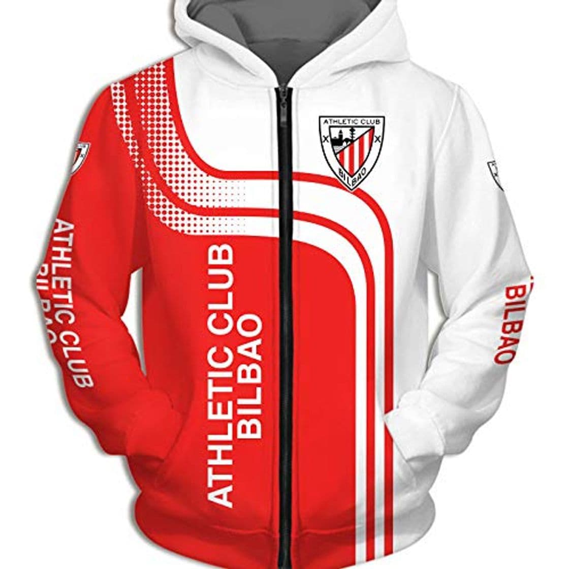 Producto xiaoxian Hombres Hoodies por Athletic-Bilbao 3D Impresión Fútbol Americano Club-Fan Chaqueta Suéteres