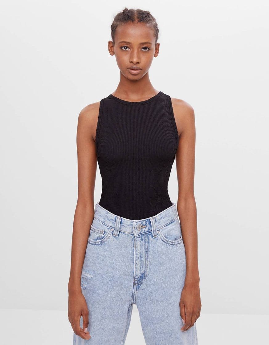 Moda Strappy bodysuit with an open back - Bodysuits - Bershka