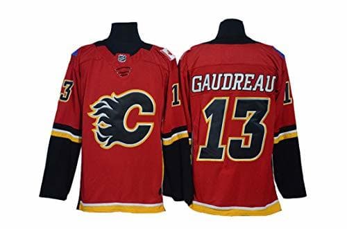 Place Gaudreau 13 Hockey Jersey Calgary Flames Hockey Letras Rojas Cosidas Números NHL