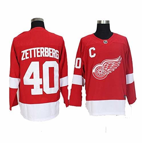 Place Yajun Henrik Zetterberg＃40 Detroit Red Wings Camisetas Hockey Jersey sobre Hielo NHL