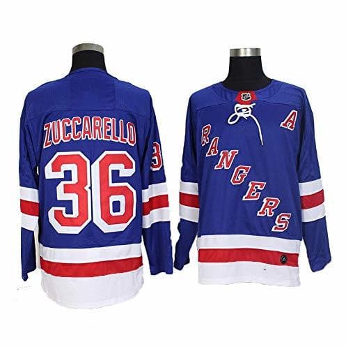 Place Yajun Mats Zuccarello＃36 New York Rangers Camisetas Hockey Jersey sobre Hielo NHL