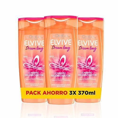 Belleza LŽOréal Paris Elvive Dream Long Champú Reconstructor - Pack de 3 Unidades