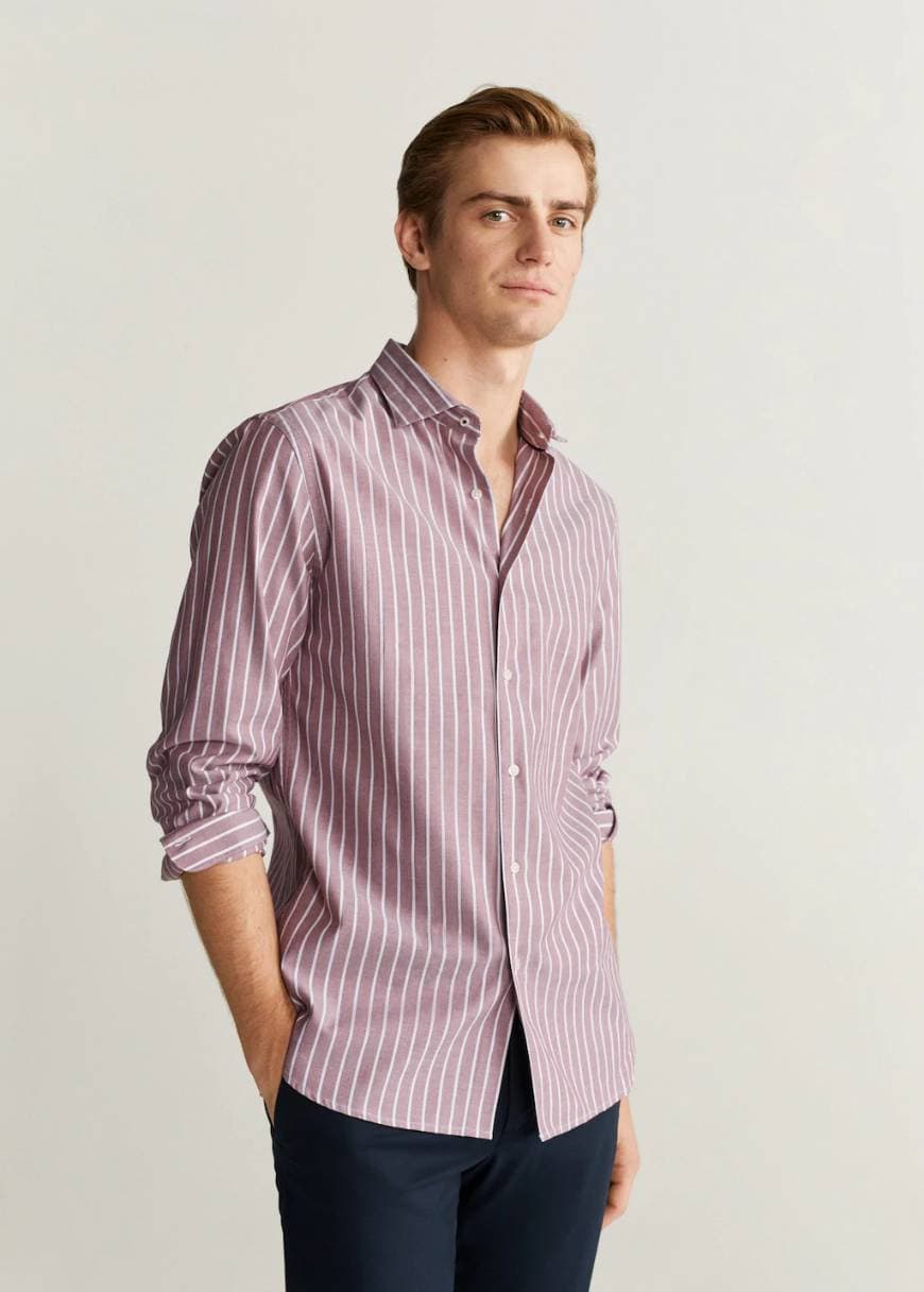 Moda Camisa Oxford de algodão 