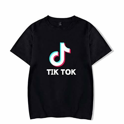 Moda FEIRAN TIK Tok Imprimir Hombres y Mujeres Camisetas Verano Ocio Camiseta de