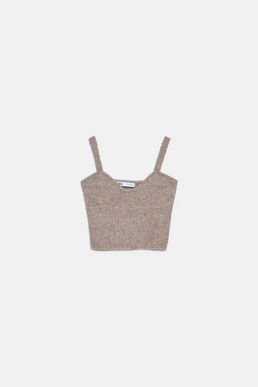 Moda Crop top de malha