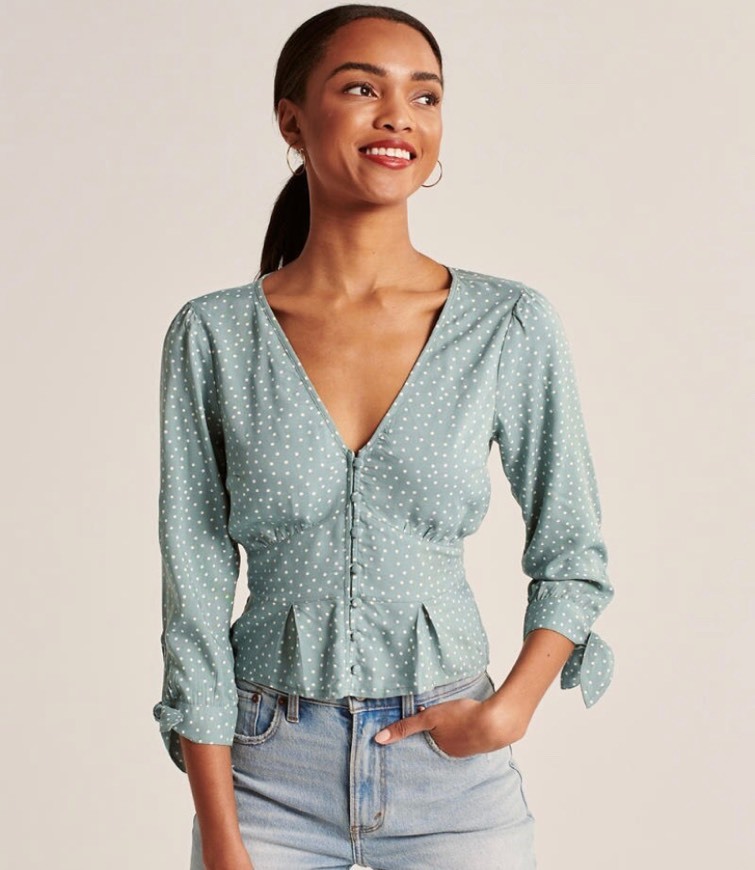 Producto Tie-Sleeve Blouse Abercrombie