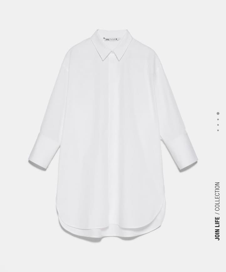 Fashion @zara white shirt 