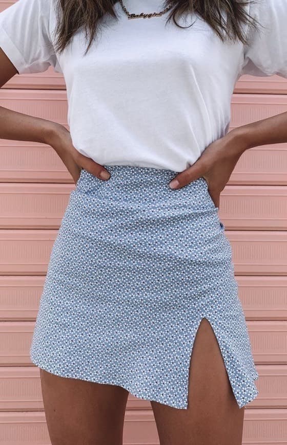 Fashion blue skirt 