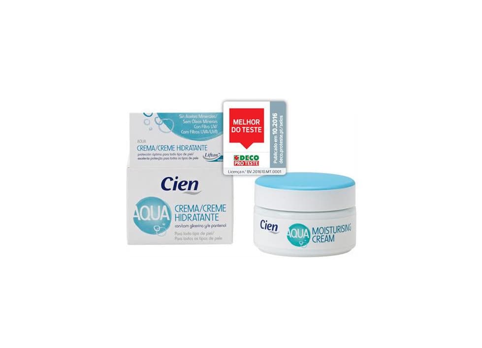 Beauty Crema Cien Aqua Hidratante con Glicerina y Pantenol