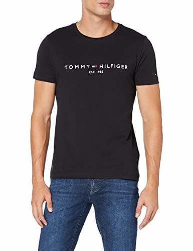 Fashion Tommy Hilfiger Box RWB Logo tee Top Deportivo, Gris