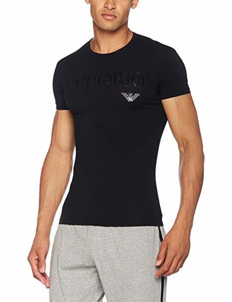 Moda Emporio Armani Men'S Knit Brief B, Camiseta Para Hombre, Negro