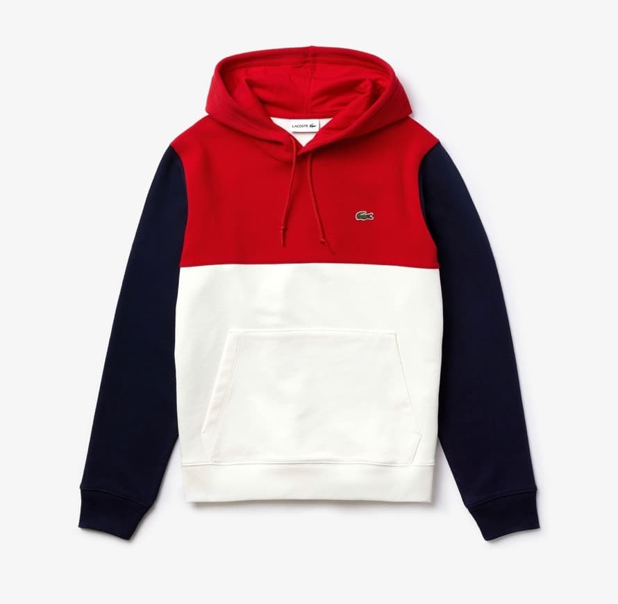 Moda Sweatshirt com capuz color block para homem