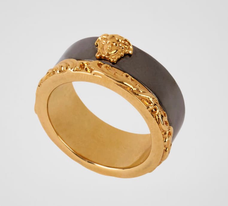 Moda MEDUSA BAROCCO TWO-TONE RING VERSACE