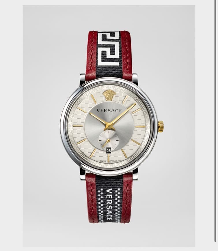 Moda RED V-CIRCLE GRECA WATCH VERSACE