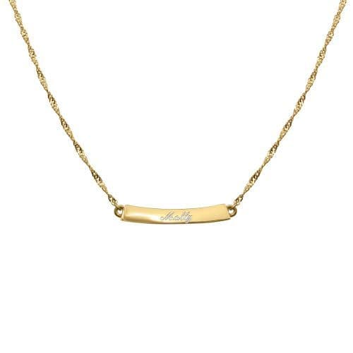 Producto 24k Gold Plated Cherish Engravable Necklace