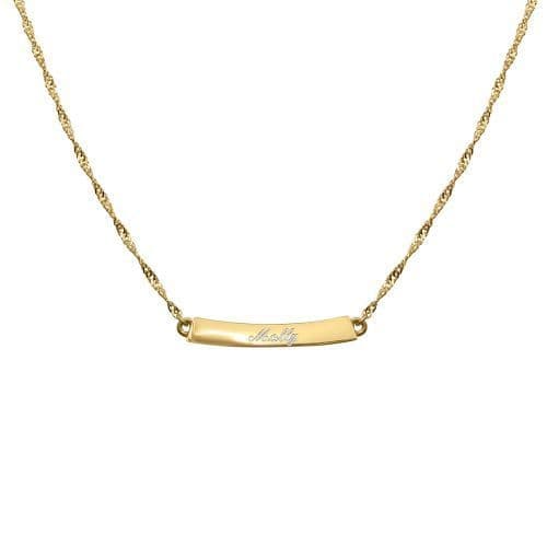 Product 24k Gold Plated Cherish Engravable Necklace