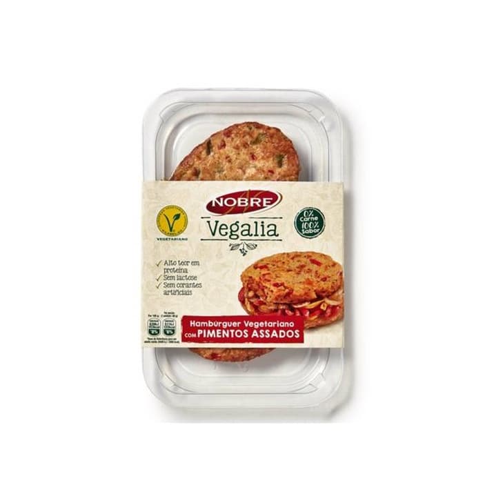 Product Hambúrguer vegan pimentos assados Vegalia 