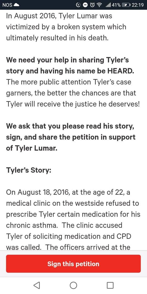 Moda Justice for Tyler Lumar 