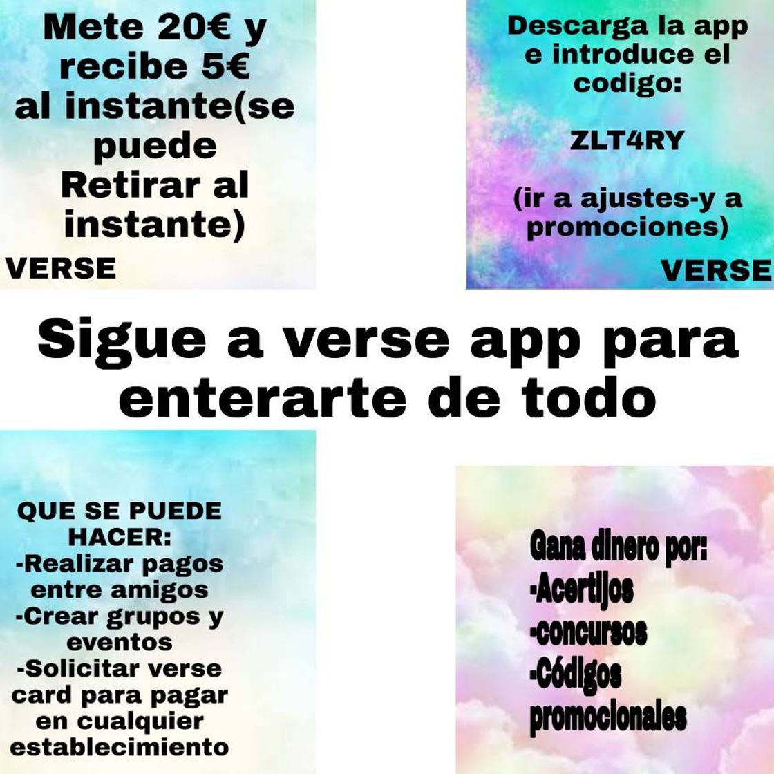 App Verse app para ganar dinero. 