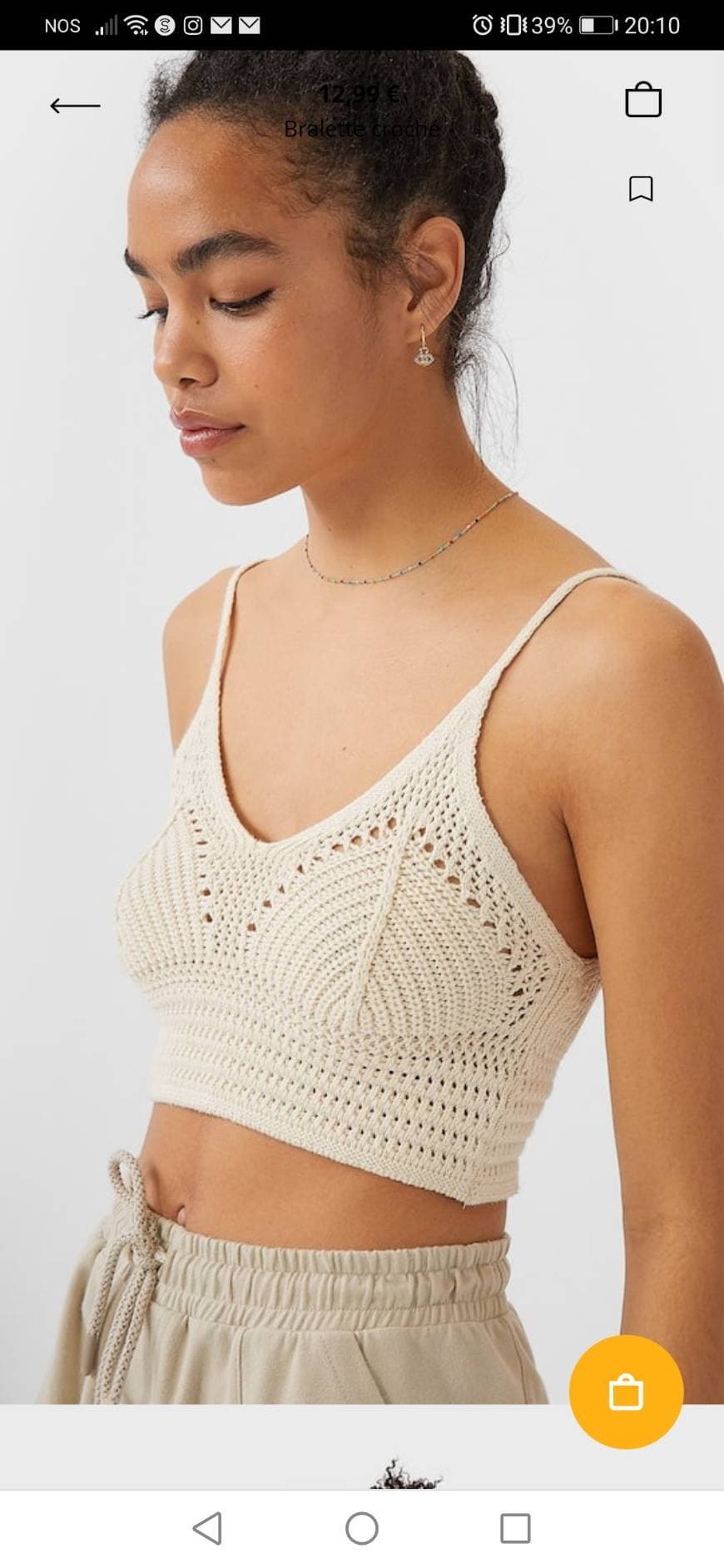 Moda Bralette croché 