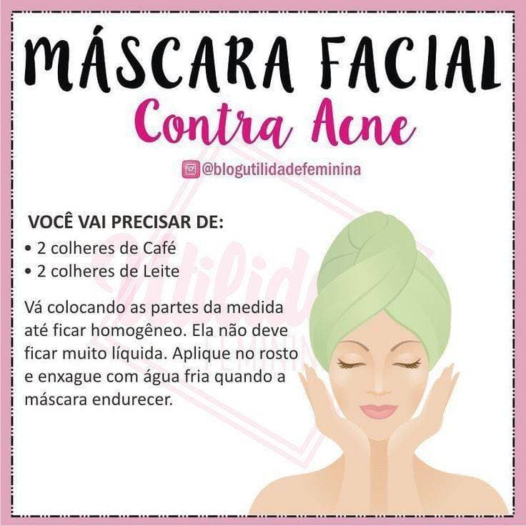 Moda Máscara caseira contra acne