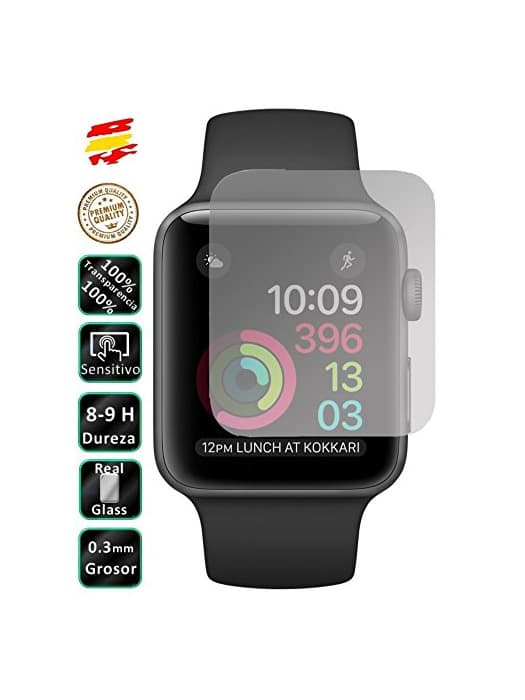 Electronic Movilrey Protector para Apple Watch Series 2 42mm Cristal Templado de Pantalla