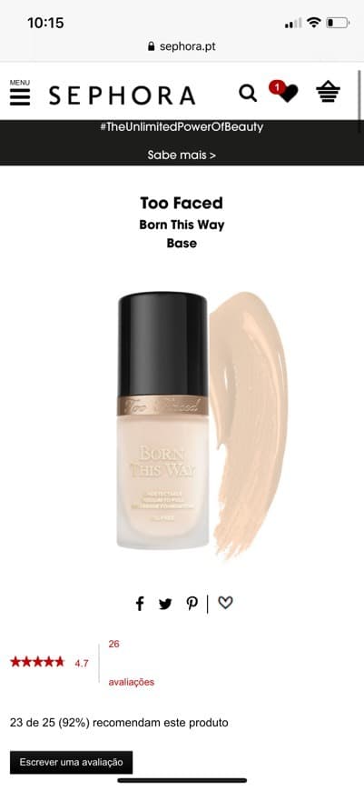 Producto Born this way foundation 