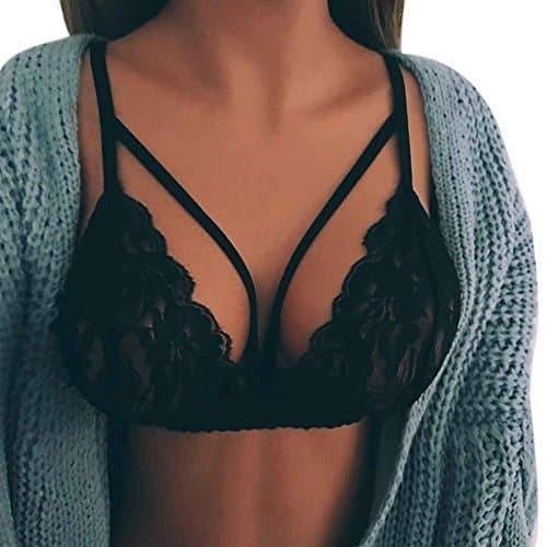 Place Ropa Interior Mujer Sexy Sujetadores Push Up De Encaje Floral Semi Transparente