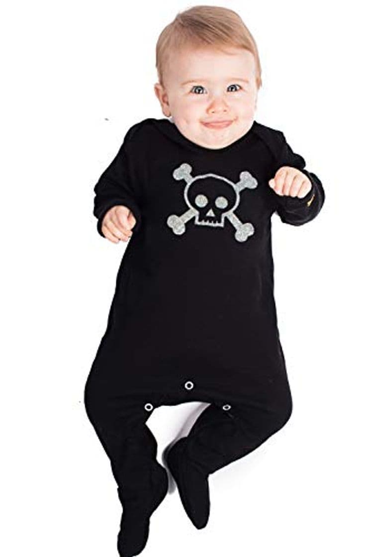 Fashion Mono con diseño de calavera y huesos cruzados de Baby Moo's para