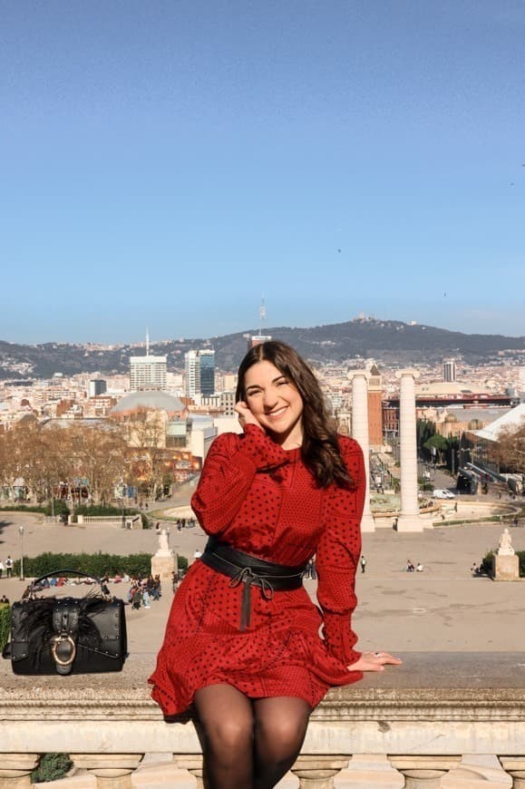 Fashion Red Dress Look