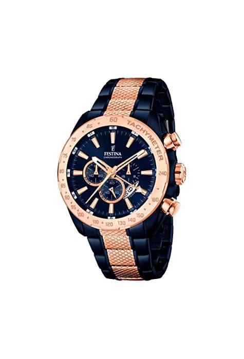 Fashion Festina Reloj Cronógrafo para Hombre de Cuarzo con Correa en Acero Inoxidable