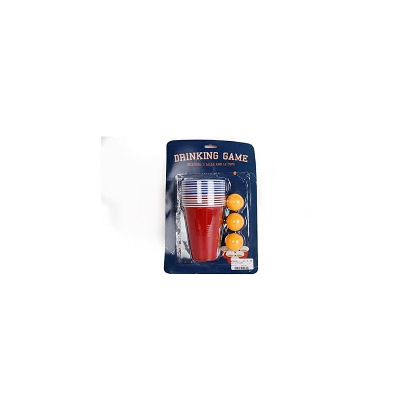 Producto Original adultos juego de beber cerveza Pong Set 12 rojo vasos de plástico