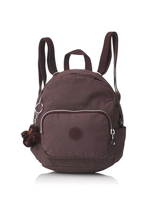 Moda Kipling Mini Backpack, Mochila para Mujer, Marrón