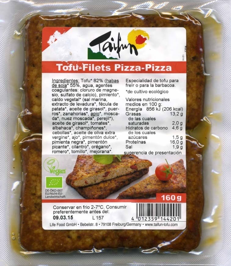 Moda Tofu tipo pizza