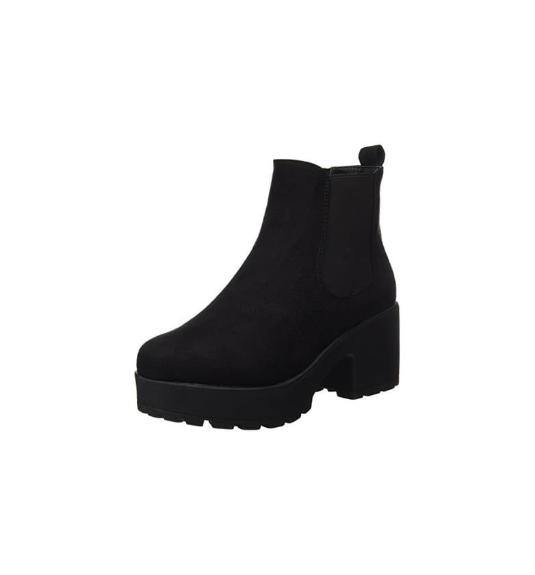 Fashion COOLWAY Irby, Botas Chelsea para Mujer, Negro