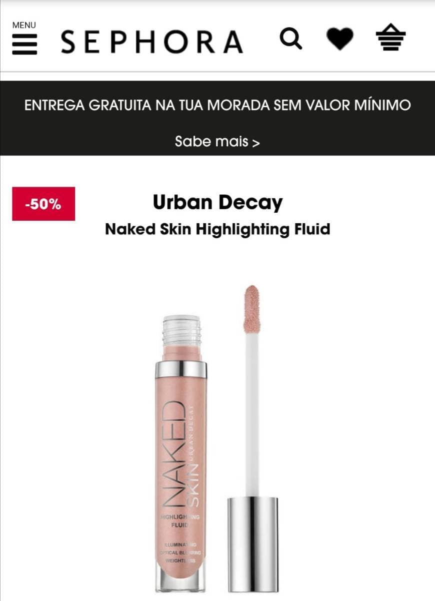 Producto Naked skin highlighting fluid